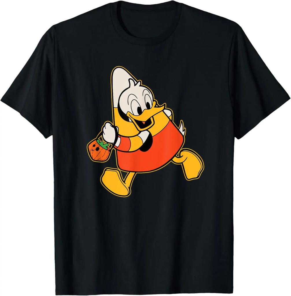 Hot Fashion Donald Duck Candy Corn Costume Spooky Cute Halloween T-Shirt S-4XL Four Seasons Gift Unisex