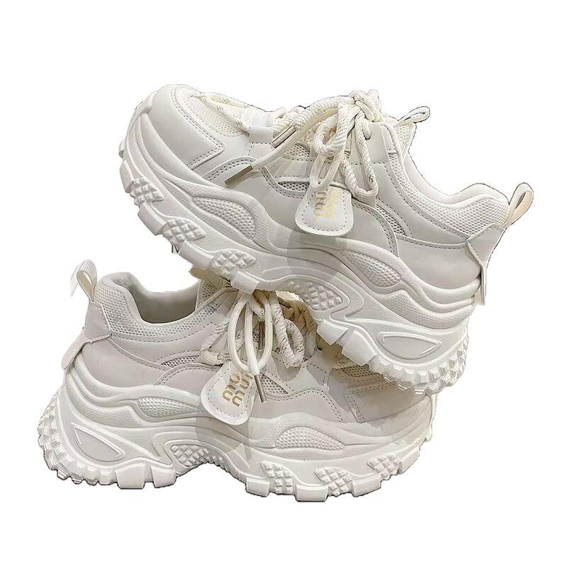 Fried Street platform dad shoes women's height increases ins new autumn mesh versatile casual sports shoes