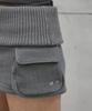 Sailpeulei Folded Knit Skirt Shorts / Charcoal
