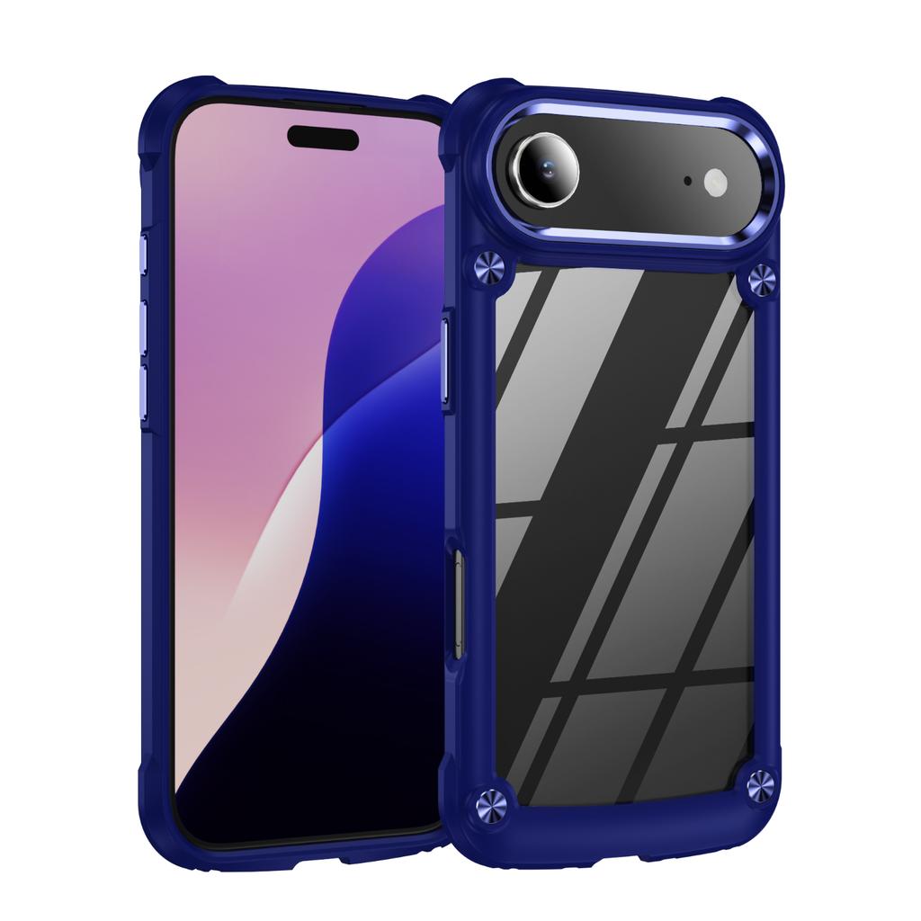 Transparent 360 Full Back Cover for iPhone 14 15 16 Pro Max Fine Hole Camera Lens Protection Clear Mobile Phone Case