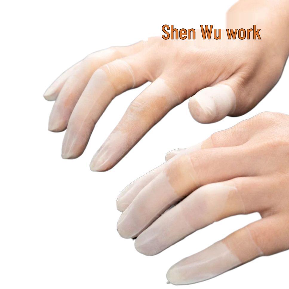 Latex Finger Cots - Disposable, Moisturizing, Frosted Tip, Anti-Crack, Waterproof.