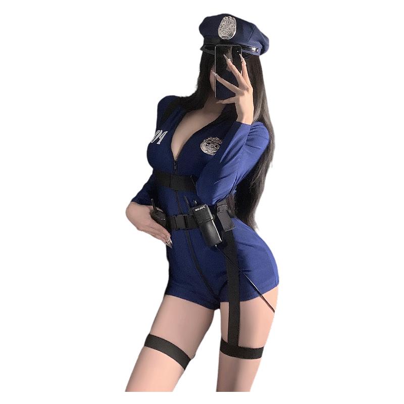 Play Sexy Lingerie Role Policewoman Set 7505 Temptation Cosplay Opencrotch Bodysuit