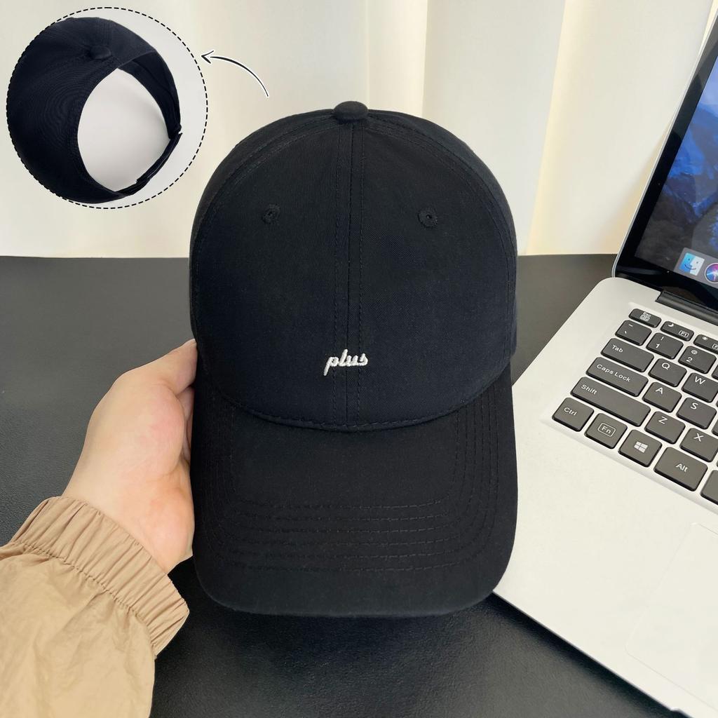 R Letter Embroidered Baseball Cap Women's Summer Versatile Can Tie Ponytail Empty Top Hat Outdoor Face Small Sunshade Cap