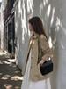 In-Stock Suede Lapel Jacket - Korean Style, Mid-Length, Khaki, Autumn Retro, Loose Fit