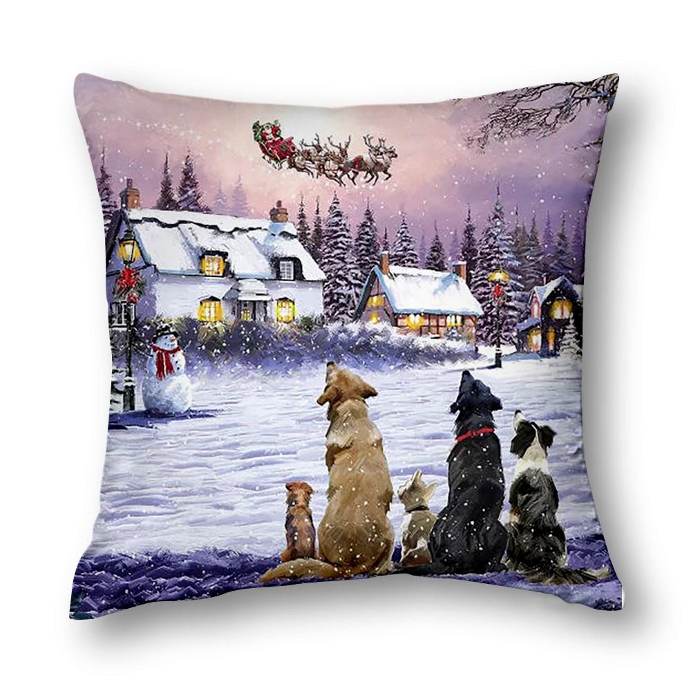Christmas Cushion Cover - Upgrade Your Living Room Decor With Festive Feel Home Decor Pillow Case Art Cushion Cover