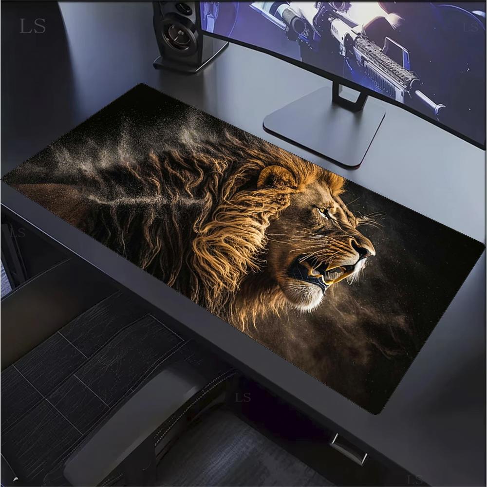 Lion Tiger Mouse Pad Non-slip HD Print Large Size 900x400mm Desk Mat Rubber Computer Rug Gamer Mouse Pads PC