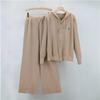 Autumn Winter Knitwear Set: Muslim Women's Wide-Leg Pants Two-Piece