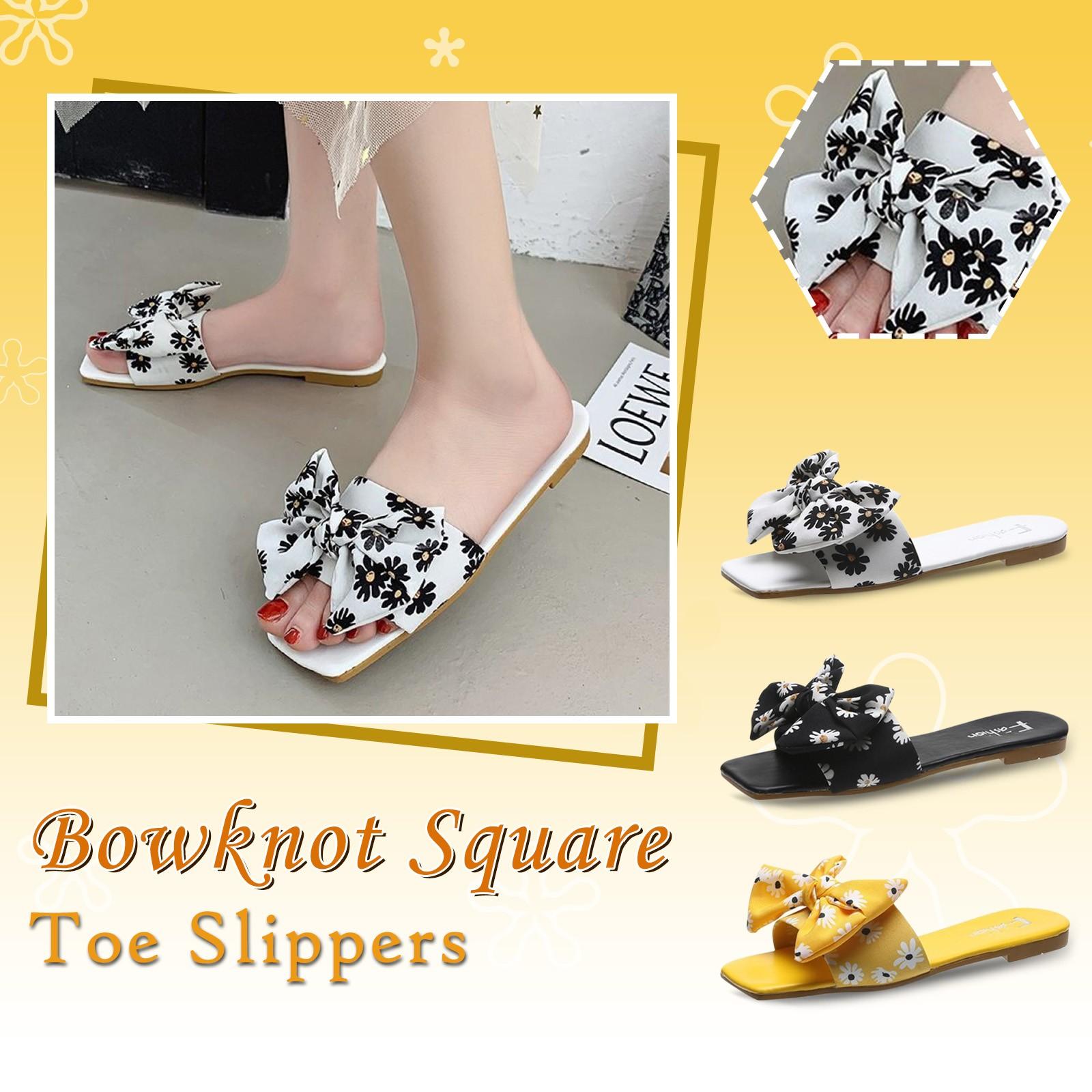 

Summer Fashion Bowknot Open Toe Breathable Comfortable Flat Flip Flop