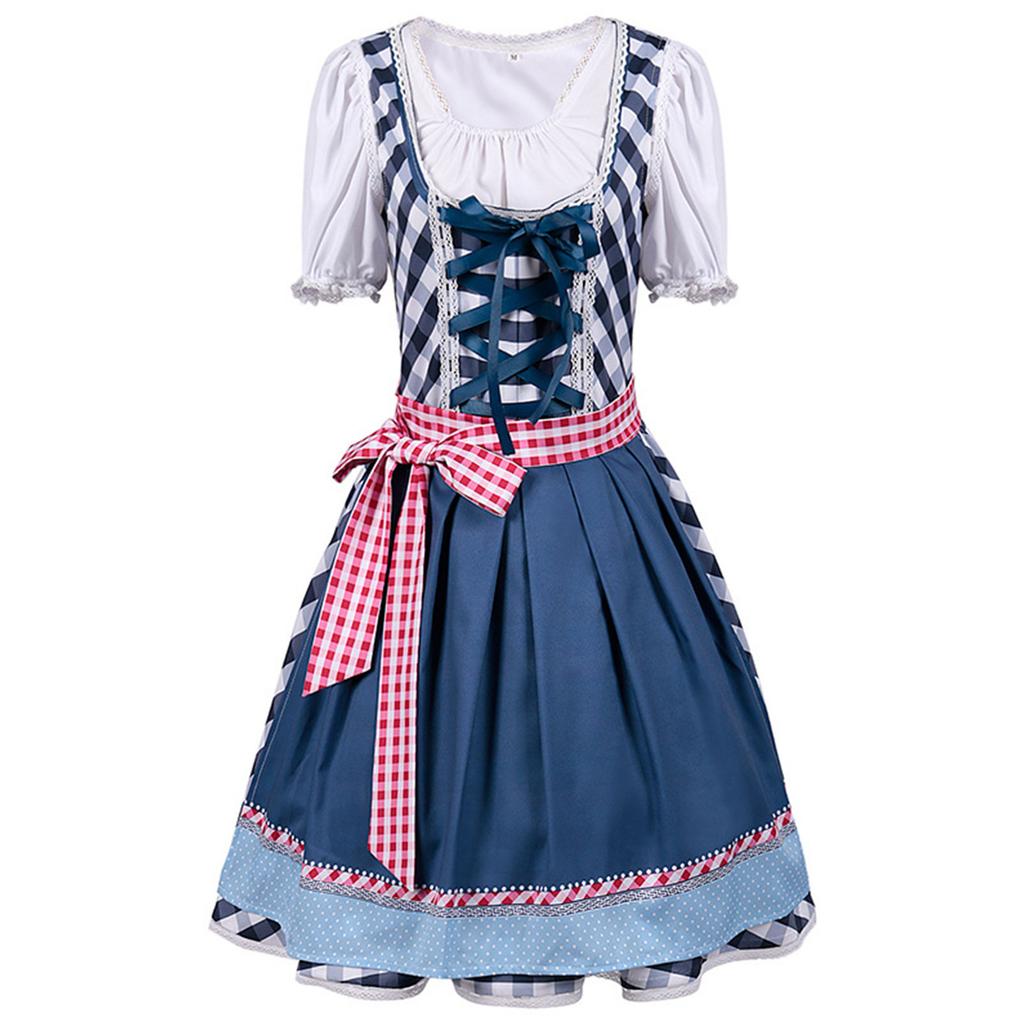 Women's Casual Beer Dress Short Sleeve Drop Shoulder Dress Bavarian Women's Clothing