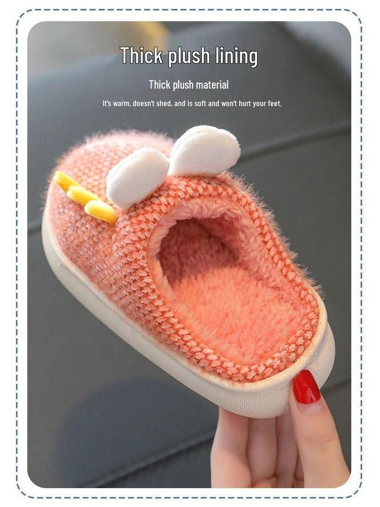 Kinder Cartoon Winterschuhe - Rutschfeste Hausschuhe für Jungen & Mädchen mit Samt, Eltern-Kind-Passform