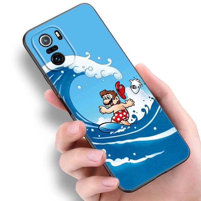 Game Super M-Mario Black Silicone Phone Case For Xiaomi Mi 9 SE 8 10T 11 12 13 Lite 9T 11T 12S 12T 13T 14 Pro 5G NE 11i 12X