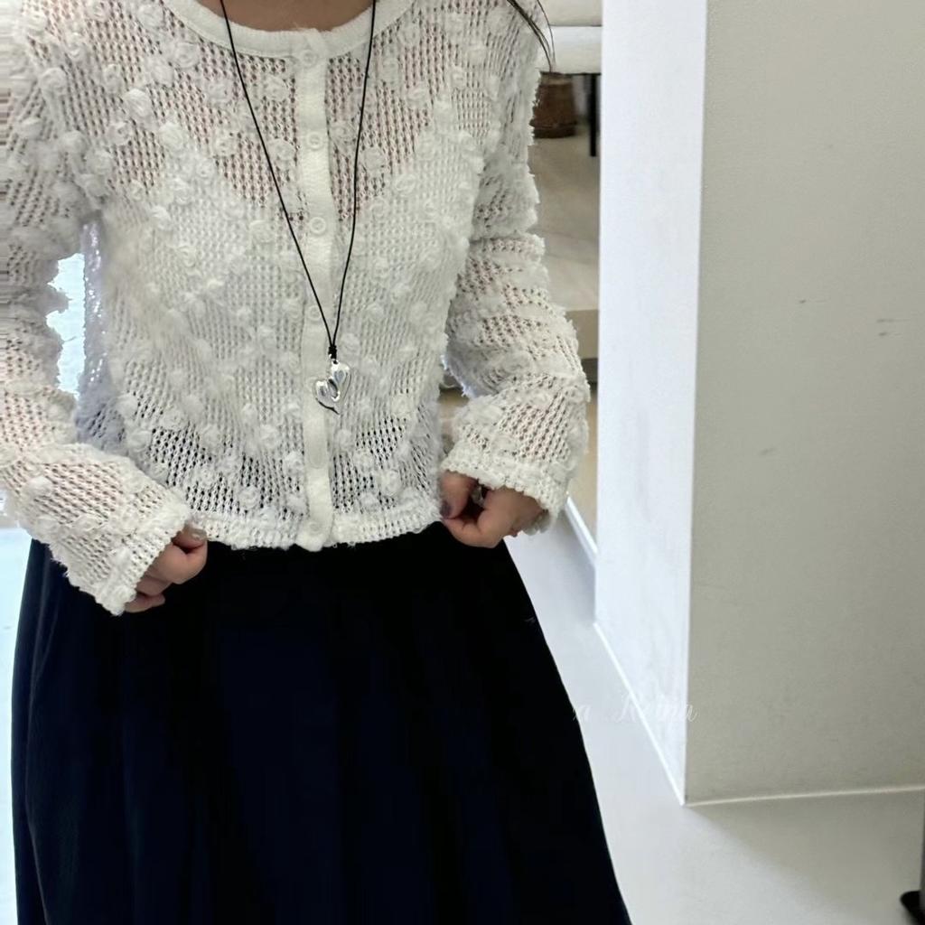 Love spherical necklace Korean niche sweet cool style collarbone chain fashionable versatile high sense necklace women