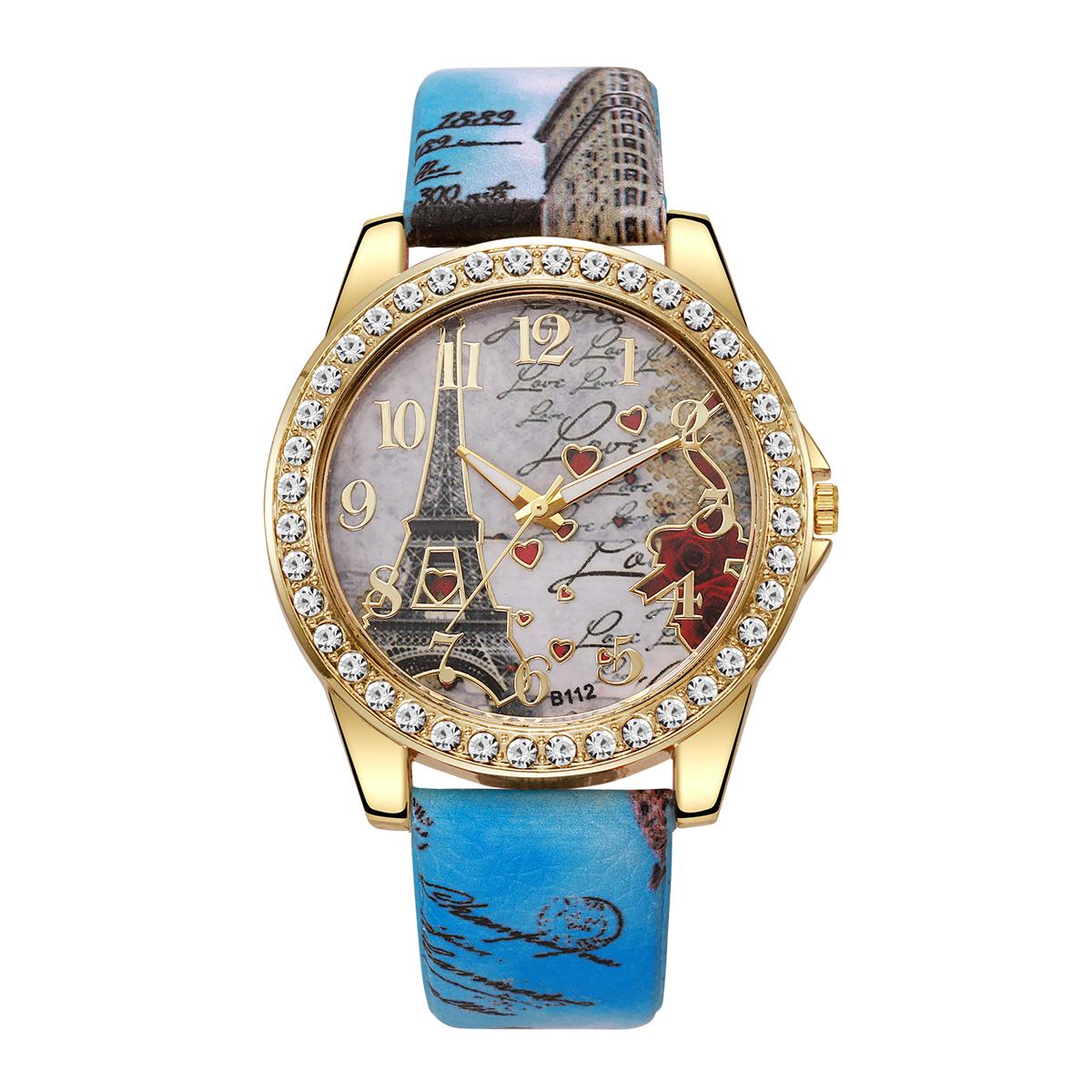 

Модные цветы Женские часы Женские часы с кожаным ремешком Аналоговые кварцевые часы Reloj Mujer Часы для девочек Подарок