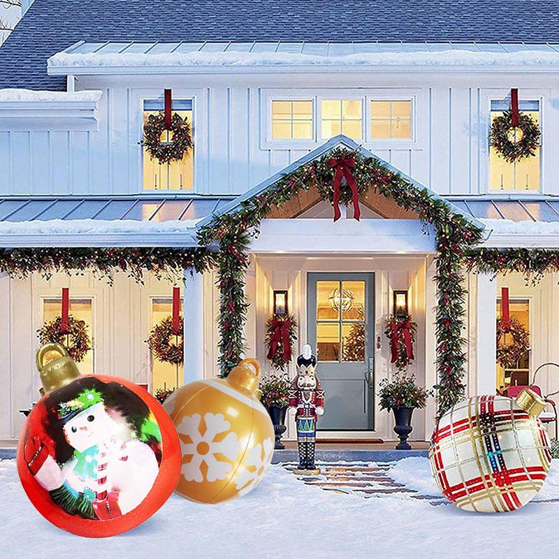 Christmas Toy Ball Outdoor Prints Festive Crafts Fun Balloon Inflatable Decoration