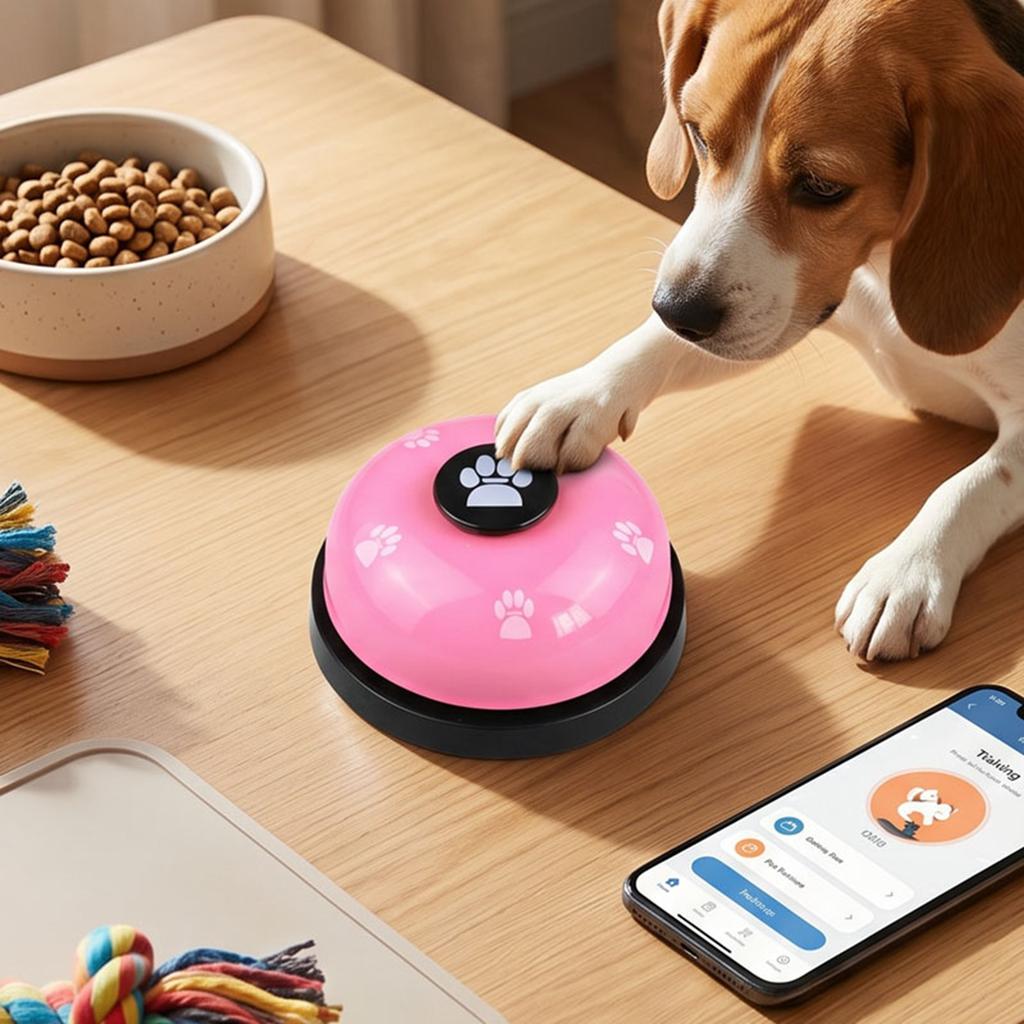 2pcs Dog Training Bell With Anti Slip Base for Pet Exercise Toilet Training Bell Ring to Go Outside Communication Red