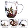 250/350Ml Fillings Dry Flowers Double Wall Glass Cup with Handle Heat Resistant Tea Coffee Mug Cups Espresso Milk Mug Gift