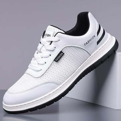 Mode Herren Mesh Schuhe Luxus Rindsleder Lochmuster Lederschuhe Mode Casual Sneaker für Herren Atmungsaktive Laufschuhe Tenis Masculino