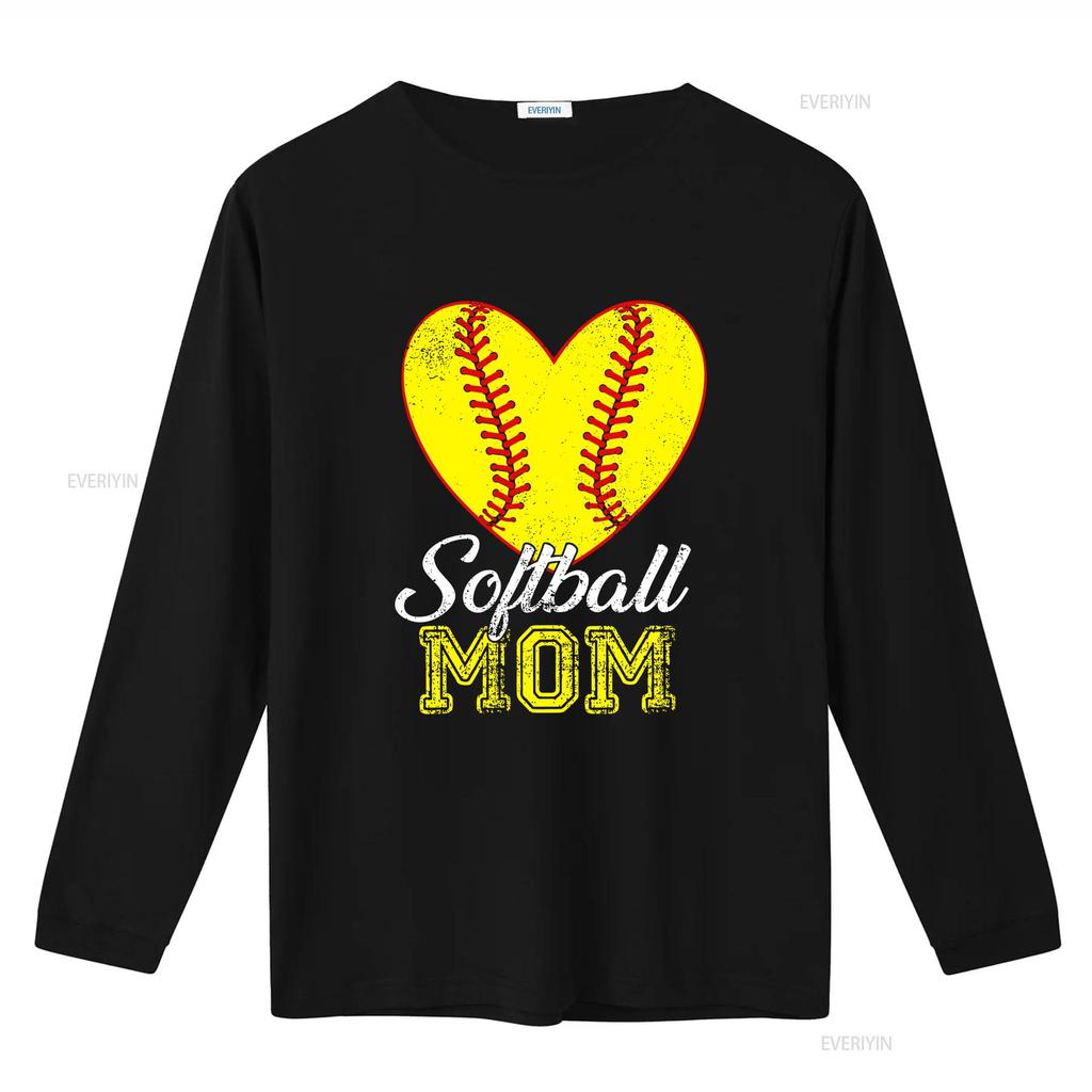 Softball Mama T-Shirt Herz Damen Spieltag vintage gewaschen Lässig Streetwear Mode Stilvolle Designer Kleidung Grafik Leicht
