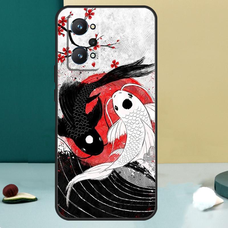 Koi Carp Fish Yin Yang For Realme 13 12 10 11 14 Pro Plus GT 6 5 6T GT7 Pro C55 C53 C51 C21Y C25S C75 C67 C61 Case