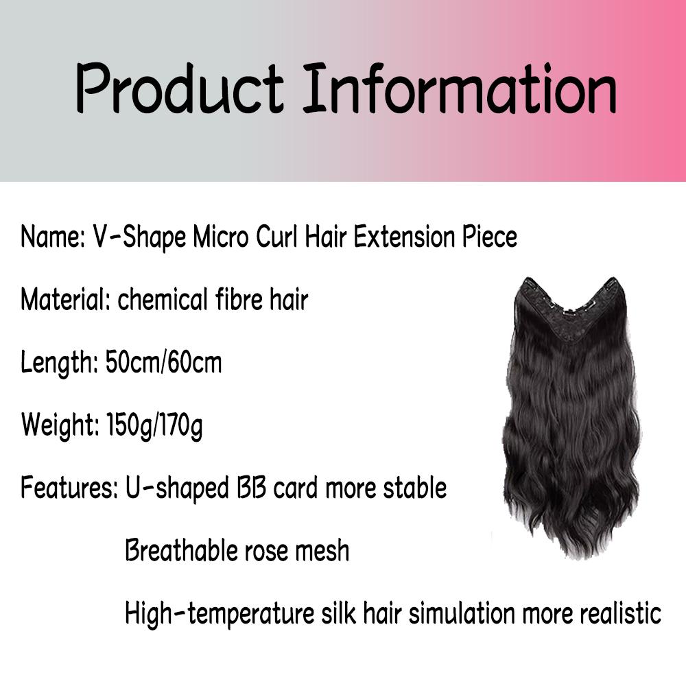 Bybrana Dlouhé vlasy z jednoho kusu dlouhé kudrnaté vlasy Prodlužování vlasů ve tvaru V neviditelné nadýchané mírně kudrnaté simulující vlasy