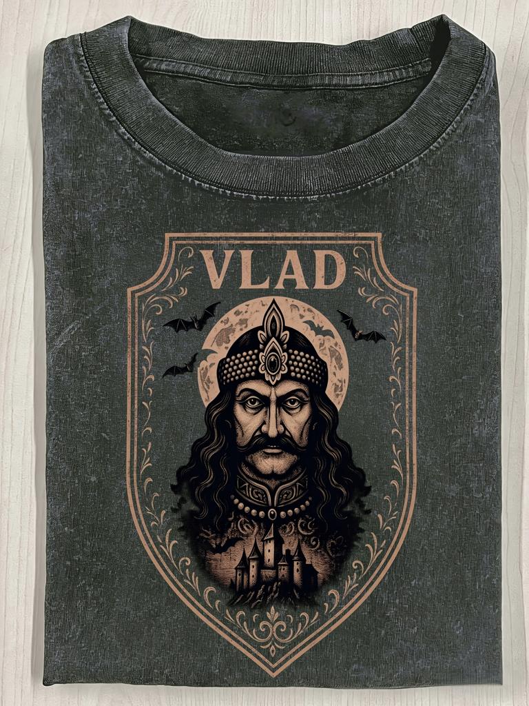 Men'S And Women'S Vlad The Impaler Gothic King Castle And Bat Design Unisex 100% T-Shirt, Soft, All-Season Casual Streetwear Essen