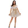 Women's Bavarian Traditional Oktoberfest Lace Jacquard Dress