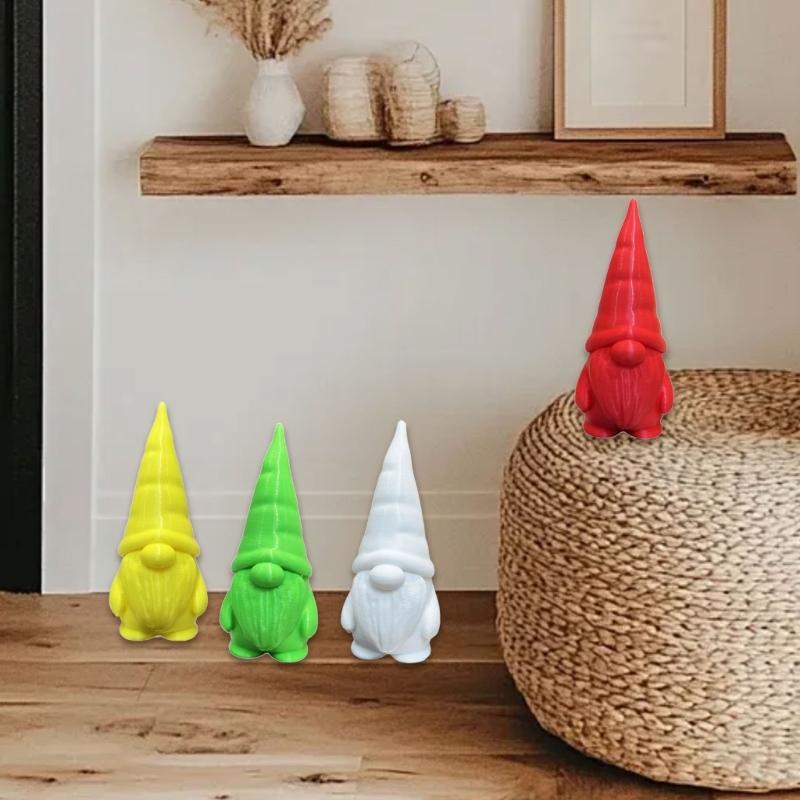 Holiday Tabletop Dwarf Decoration Colorful Artistic Design Santa Elf Figurine Safe Entryway Display Piece