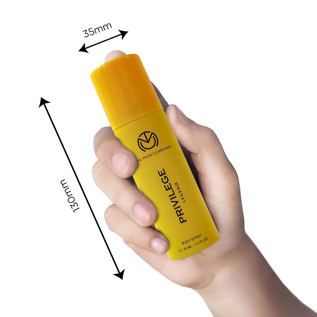 The Man Company Privilege Legend Deodorant for Men| Premium Fragrance Body Spray | Long-Lasting Smell | Perfect Deo For Everyday Use - 40ml*3