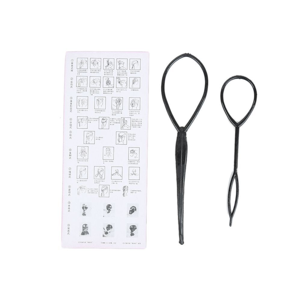 Styling Home Use Loop Tail Clip Pull Needle Styling Maker For Ponytail Pigtails Crochet Braids Hair