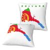 Vlag van Eritrea 2 Stuks Vierkante Kussensloop Kussensloop Kussen Decor Comfort Plaid Kussen Voor Huisbank