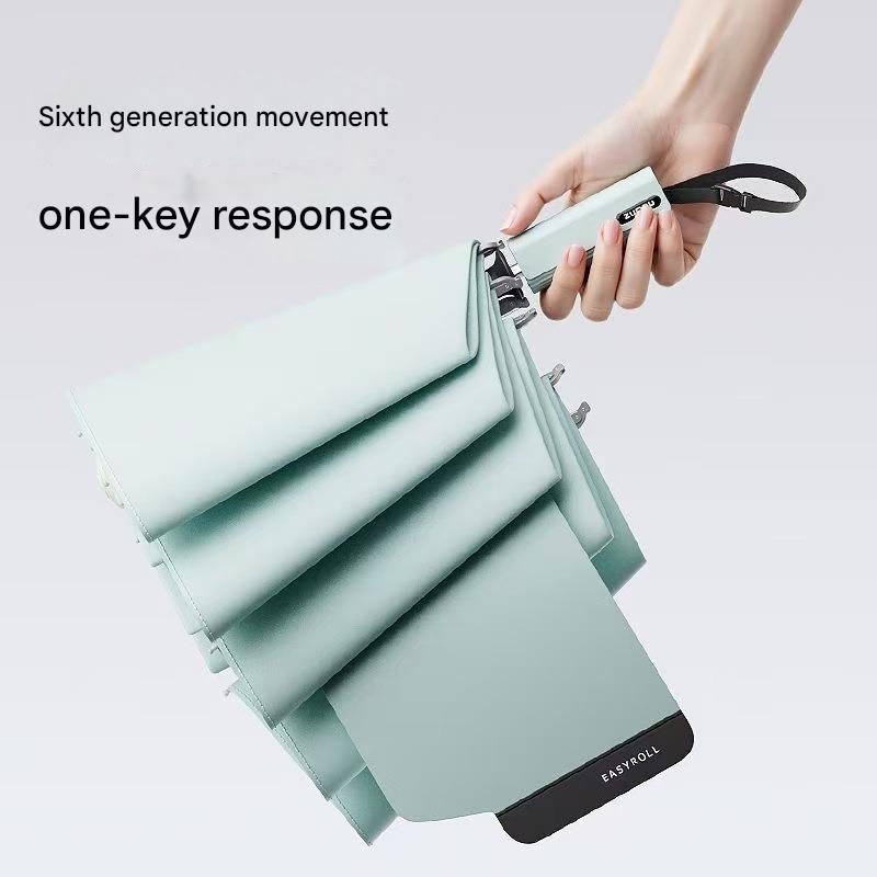 High-end Fully Automatic Tri-fold Umbrella Enlarged Thickened Reinforced Rainproof Men's Business Car-mounted Special Umbrella