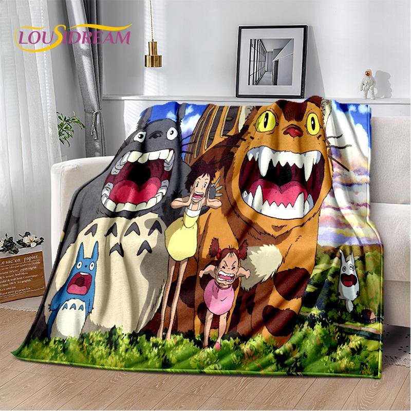 3D Japan Anime T0T0R0 Cartoon Soft Blanket,Soft Throw Blanket for Home Bedroom Bed Sofa Picnic Travel Cover Child Gift