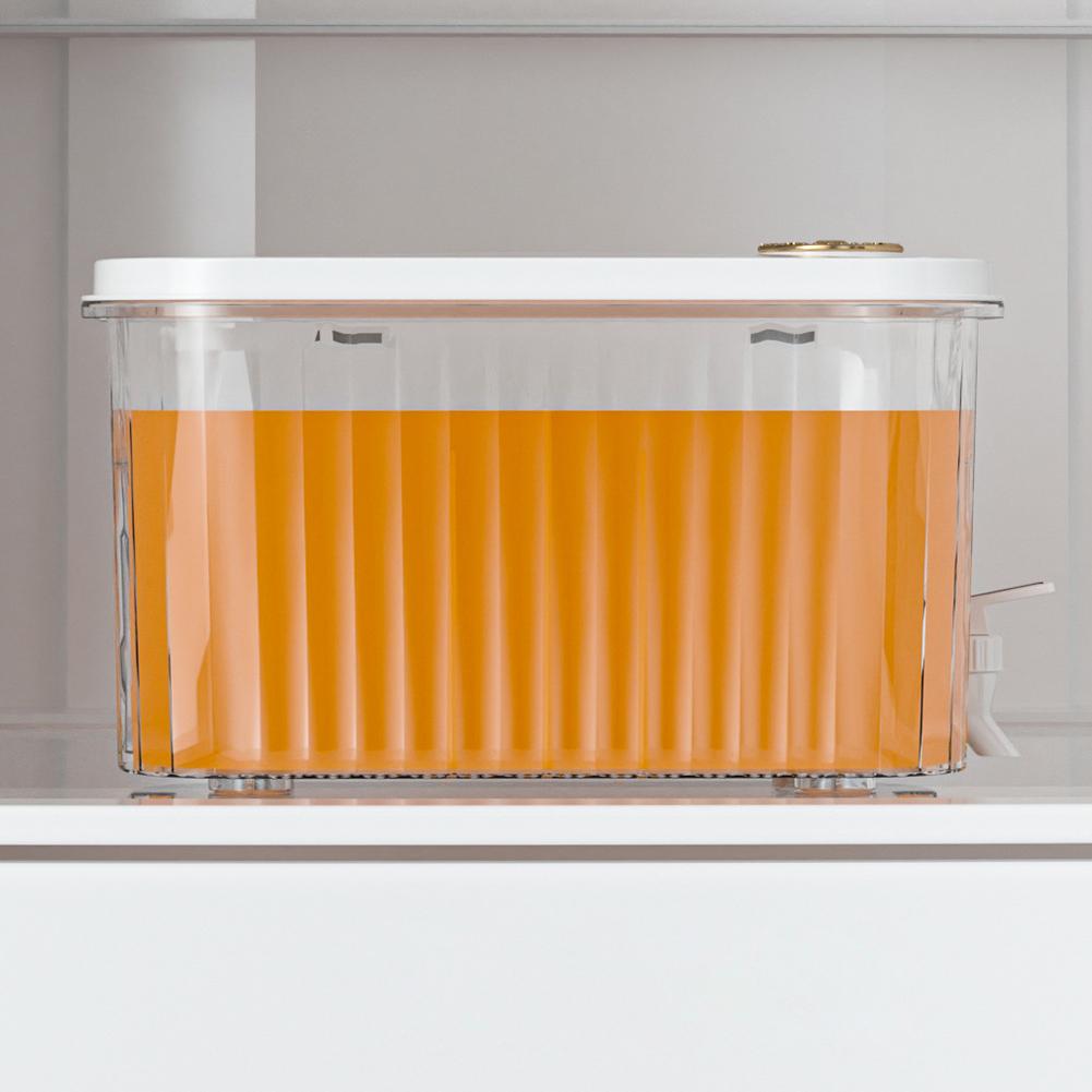 5L Cold Kettle with Faucet & Bracket Water Pitcher Home Plastic Beverage Dispenser for Party Refrigerator Drink Juice Iced Tea