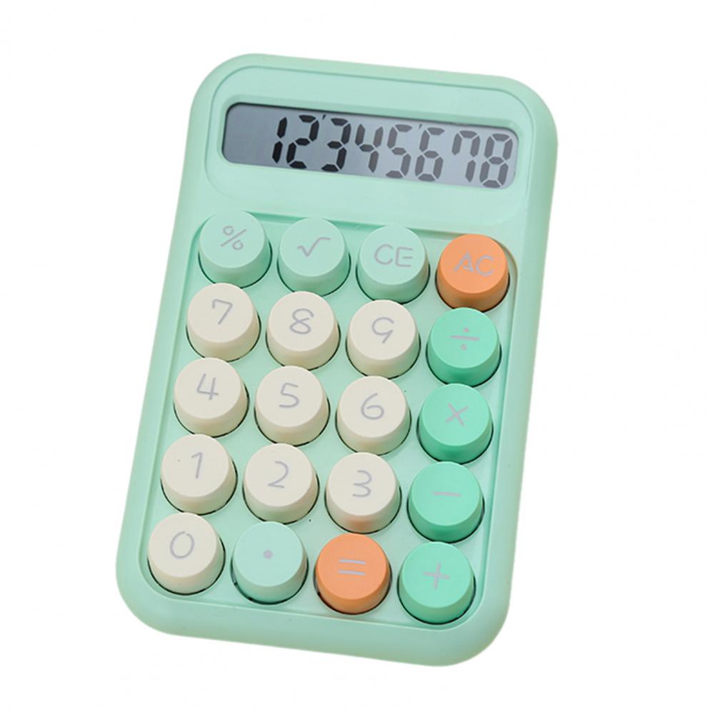 

Scientific Calculator Colorful Colors Button Anti-Slip Pad LCD Display Mechanical Switch Student Calculator Office Supplies зелений