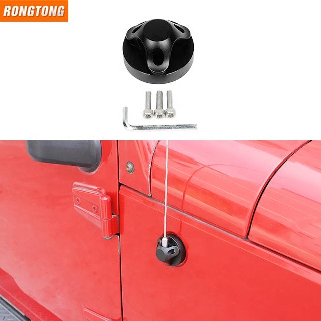 Auto Accessories Aluminum Alloy Car Antenna Base Cover Replacement for Jeep Wrangler JK 2007-2017
