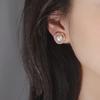 Twist Spirale Kristall Damen Zirkon Ohrstecker Rund Imitationszirkon Kleine Ohrringe für Mädchen Koreanische Mode Ohr Zirkon