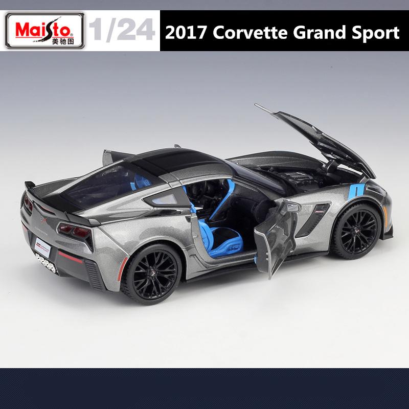 Maisto 1:24 Chevrolet Corvette Grand Sport Alloy Sports Car Model Diecasts Metal Racing Car Model Simulation Childrens Toy Gifts
