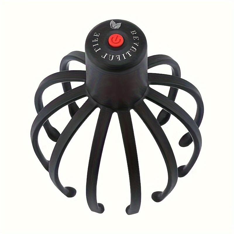 1pc Electric Octopus Claw Scalp Massager - 3 Vibration Levels, USB-LiPo Rechargeable, TPE, Universal Fit - Ideal Family Gift
