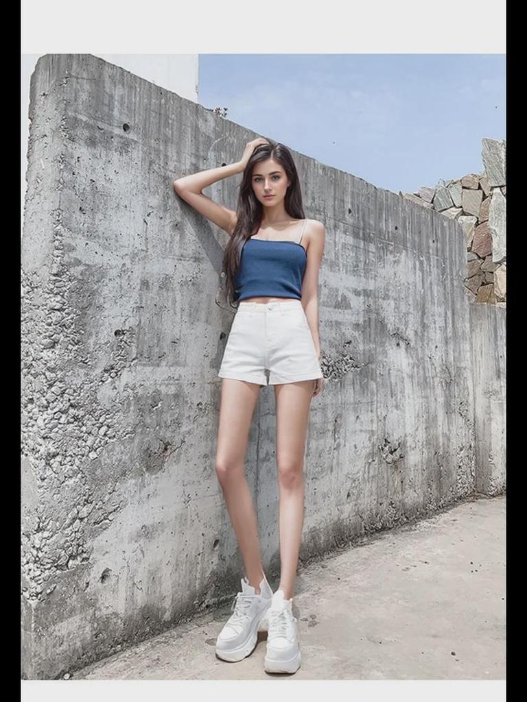 2021 Summer High-Waist White Denim A-Line Shorts for Women – Loose, Slimming Fit