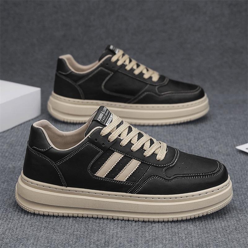 Autumn Feeling White Board Shoes Casual Leather Shoes Sports Heightening Tide Shoes