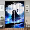 Window Kitchen Curtains for Living Room 2 Pieces Blackout Curtains Door Curtain D-demon S-slayer Partition Bedroom Decoration