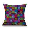 Colorful Ethnic Design Pattern Africa Hieroglyph Totem Symbol Geometric Art Home Decoration Sofa Pillow Case Linen Cushion Cover