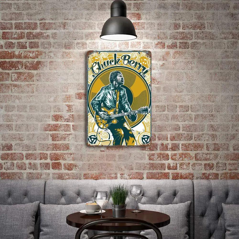 Chuck Berry Band metal Decor Poster Vintage Tin Sign Metal Sign Decorative Plaque for Pub Bar Man Cave Club Wall Decoration