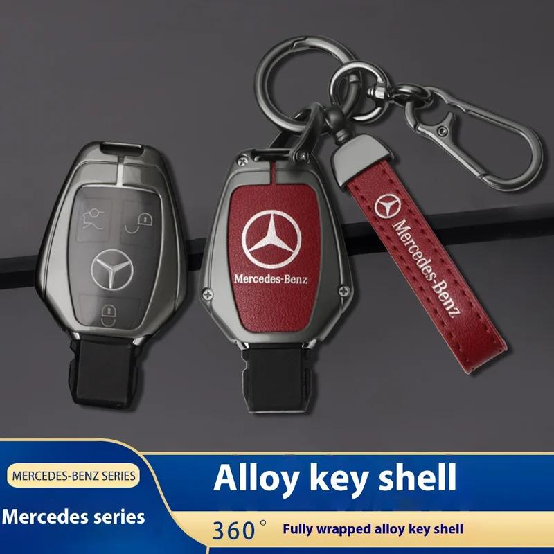 WNNR9 Car Zinc Alloy Key Case Bag Metal Key Shell Mercedes Benz A B C E S R Class AMG GLA GLB GLC GLE CLA CLS SLC GLS CLB GLK SLK Vito