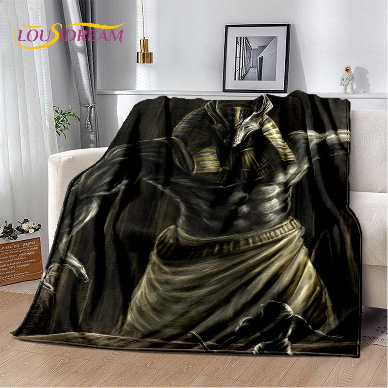 Anubis Ägypten Tod Mythologie Horus Weiche Plüschdecke, Flanelldecke Überwurfdecke für Wohnzimmer Schlafzimmer Bett Sofa Picknick Kinder