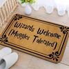 Simplified Text Printed Door Mat Wizard Welcome Muggle Tolerate Living Room Bedroom Entrance Carpet Farmhouse Interior Carpet