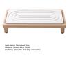 Yousheng Diatomite Bamboo Sink Tray Fast Drying Stone Soap Dish for Bathroom Kitchen Countertop Water Absorbent Non-Slip Sponge Organizer