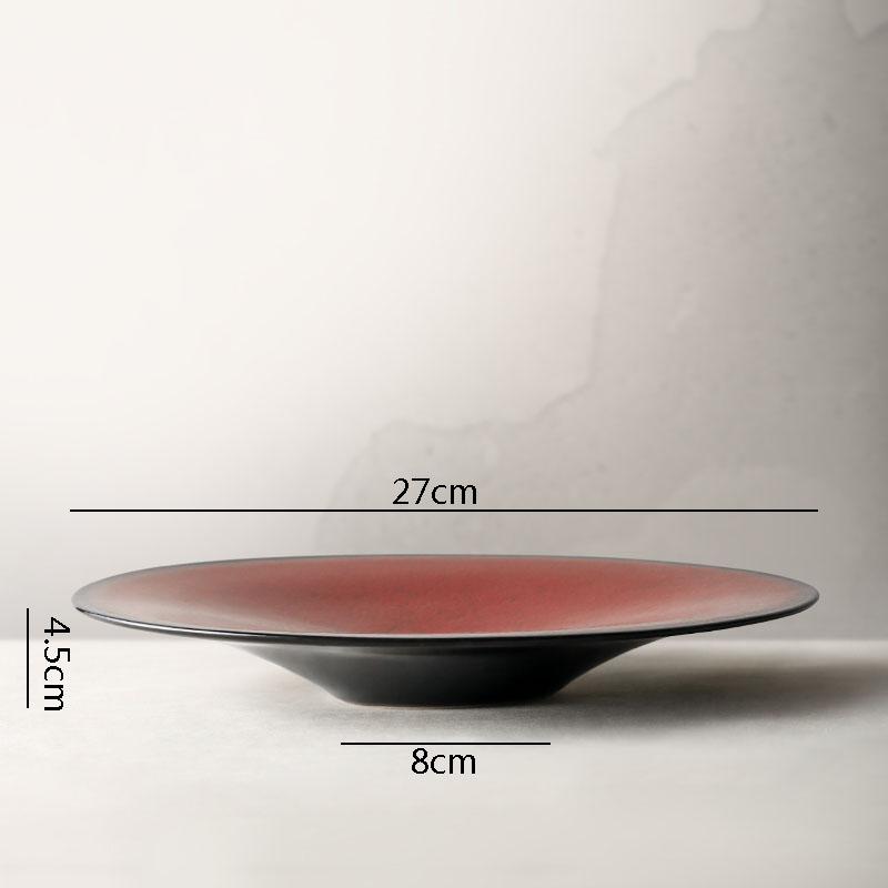 Creative High Foot Ceramic Dinner Plate Steak Plate Dessert Plates Snack Plates Pasta Plates Restaurant Special Tableware