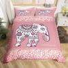 Tribal Ethnic Elephant Duvet Cover Exotic Style Bedding Set Boho Mandala Flower Paisley Quilt Cover Polyester Comforter Cover