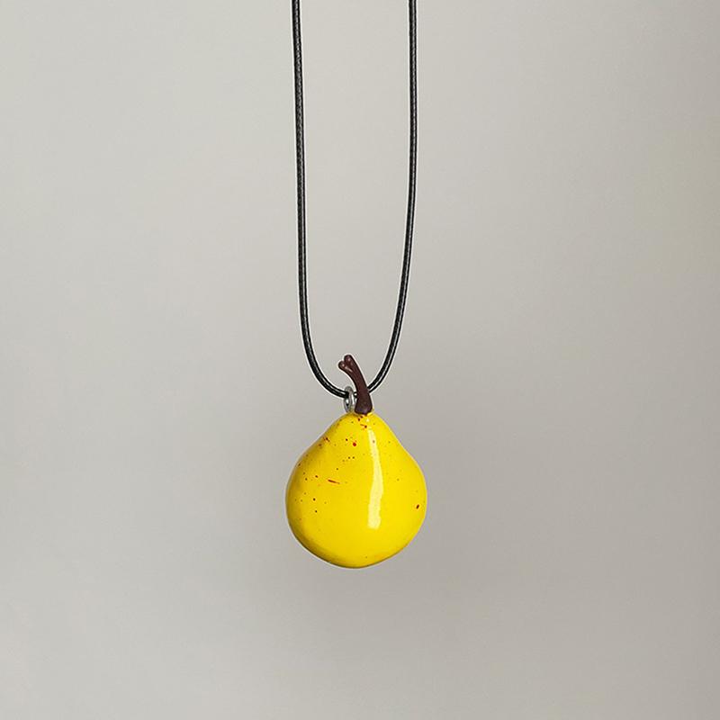Funny  Bag Accessories Trend Fruits Pendant Necklace For Women Girls Y2K Cute Party Necklace Aesthetic Jewelry